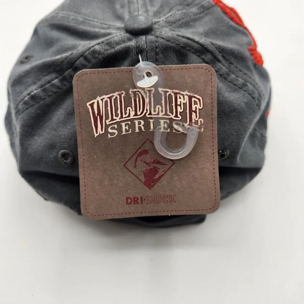 Union Pacific Dri-Duck Truckers Hat Cap Wild Life Series Gray Orange Adjust Logo